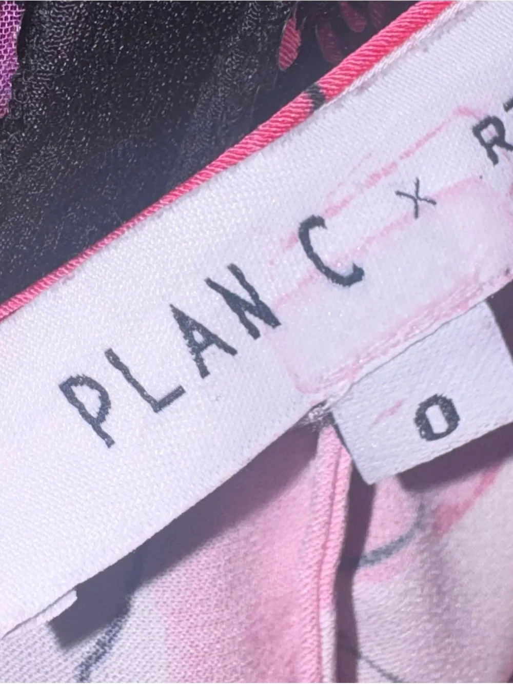Plan C x RTR  pink, red & cream floral silky satin slip maxi dress size 0